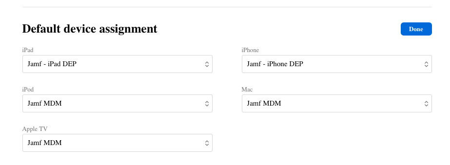 jamf device assignment status not assigned